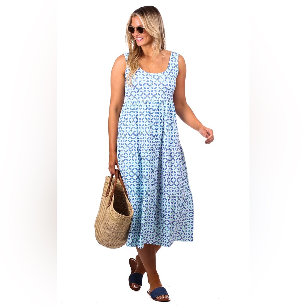 Duffield Lane Blue and White Lucy Dress